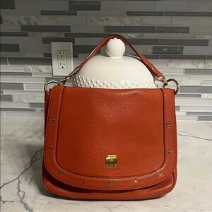 MCM Orange Leather Two Way Bag - Women Bags